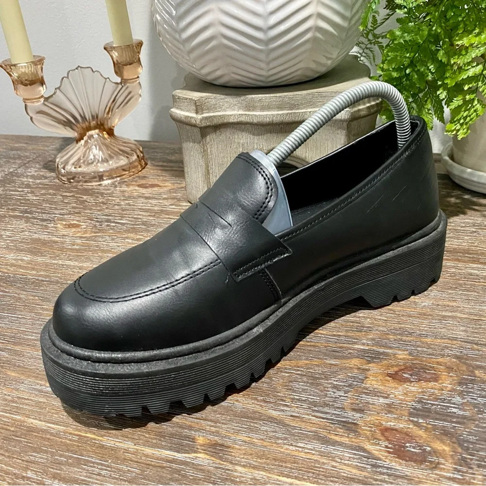 Qupid Chunky Platform Lug‎ Sole Black Shoes Women’s 41